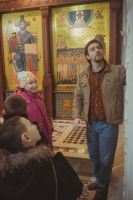 Иконописец Дмитрий Шестопалов провел экскурсию для школьников 3г класса школы № 15