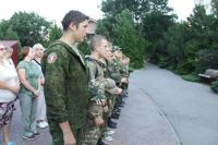 Военно-полевой выход воспитанников приходской воскресной школы в балку Джериганово