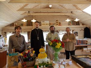 Слева на право: Дмитрий Шестопалов, иерей Александр Литвиненко, Владимир Мирошниченко, Георгий Дудко