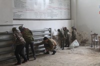 Уборка будущего спортзала Уборка будущего спортзала