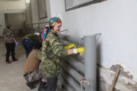 Уборка будущего спортзала Уборка будущего спортзала