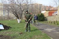 Занятие по начальной военной подготовке к службе в Российской армии