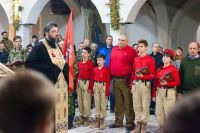 Принятие юнармейской присяги и освящение знамени