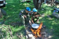 Военно-полевой выход на берег реки Лагутник