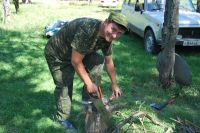 Военно-полевой выход на берег реки Лагутник