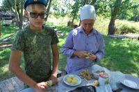 Военно-полевой выход на берег реки Лагутник