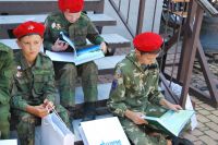 Торжественное построение казачьей-юнармейской разведгруппы «Георгиевцы»