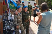 Торжественное построение казачьей-юнармейской разведгруппы «Георгиевцы»