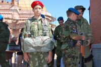 Торжественное построение казачьей-юнармейской разведгруппы «Георгиевцы»