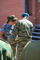 Торжественное построение казачьей-юнармейской разведгруппы «Георгиевцы»