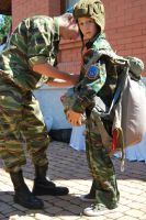 Торжественное построение казачьей-юнармейской разведгруппы «Георгиевцы»