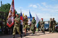 Торжественное построение казачьей-юнармейской разведгруппы «Георгиевцы»