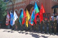 Торжественное построение казачьей-юнармейской разведгруппы «Георгиевцы»