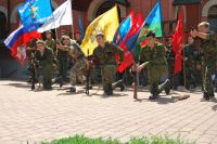 Торжественное построение казачьей-юнармейской разведгруппы «Георгиевцы»