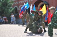 Торжественное построение казачьей-юнармейской разведгруппы «Георгиевцы»