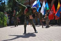 Торжественное построение казачьей-юнармейской разведгруппы «Георгиевцы»