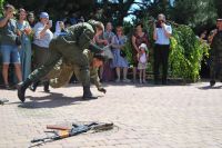 Торжественное построение казачьей-юнармейской разведгруппы «Георгиевцы»