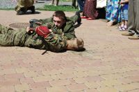 Торжественное построение казачьей-юнармейской разведгруппы «Георгиевцы»