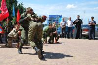 Торжественное построение казачьей-юнармейской разведгруппы «Георгиевцы»