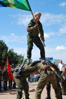 Торжественное построение казачьей-юнармейской разведгруппы «Георгиевцы»