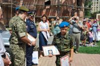 Торжественное построение казачьей-юнармейской разведгруппы «Георгиевцы»