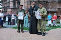 Торжественное построение казачьей-юнармейской разведгруппы «Георгиевцы»