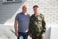 Праздничное построение в подшефной воинской части