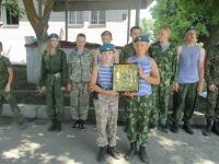 Праздничное построение в подшефной воинской части