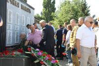 Праздничное построение в подшефной воинской части