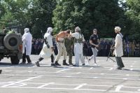 Праздничное построение в подшефной воинской части