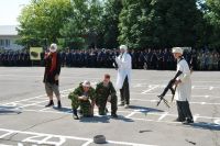 Праздничное построение в подшефной воинской части