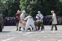 Праздничное построение в подшефной воинской части