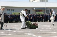 Праздничное построение в подшефной воинской части