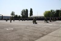 Праздничное построение в подшефной воинской части