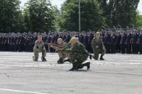 Праздничное построение в подшефной воинской части