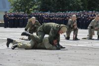 Праздничное построение в подшефной воинской части