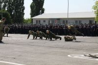 Праздничное построение в подшефной воинской части