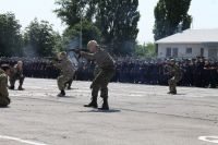 Праздничное построение в подшефной воинской части