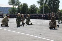 Праздничное построение в подшефной воинской части