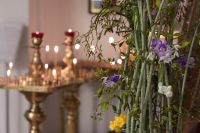 Украшение храма к празднику Сретенья Господня