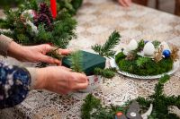 Рождественские венки из хвои