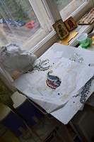 Работа над мозаичным иконостасом Работа над мозаичным иконостасом