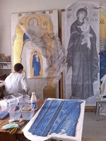 Мозаичная икона Богородицы Мозаичная икона Богородицы