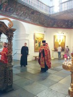 Первая служба нашего прихода в Воскресенском войсковом соборе