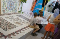 Завершена работа над полами в алтаре нижнего храма