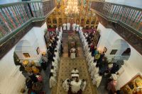 Литургия в Воскресенском войсковом соборе Литургия в Воскресенском войсковом соборе