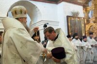 Литургия в Воскресенском войсковом соборе Литургия в Воскресенском войсковом соборе