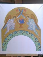 Работа над иконостасом