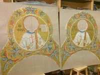 Работа над иконостасом