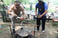 Военно-полевой выход воспитанников приходской воскресной школы в балку Джериганово